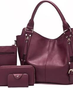 Leather Handbag Set